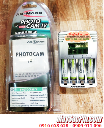 Ansman PhotoCam IV _Máy sạc 4 Pin AAA, Kèm 4 Pin sạc Camelion NH-AAA1100ARBP2 AlwaysReady